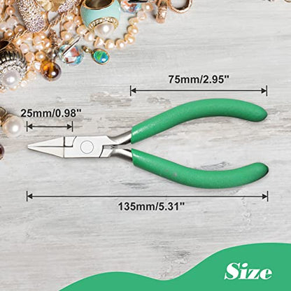 SPEEDWOX 5-Inch Flat Nose Pliers for Jewelry Making Smooth Jaw Mini Duck Bill Plier for Wire Wrapping Bending or Straightening Sheet Metal Bending Jewelry Making Tools Open and close Jump Rings - style: Duckbill Pliers