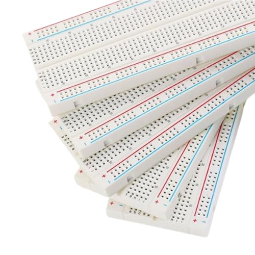 Solderless Breadboard Ultimate Kit - 4PCS 830/400 Tie Points Boards + 130 Jumper Wires | ABS Plastic with Tin-Plated Contacts, Compatible with Arduino, Raspberry Pi & Electronics Projects