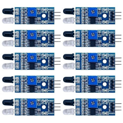 10-Pack IR Obstacle Avoidance Sensor Module, Adjustable