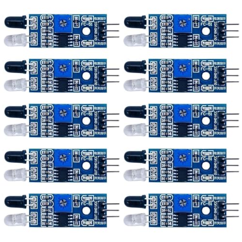 10-Pack IR Obstacle Avoidance Sensor Module, Adjustable