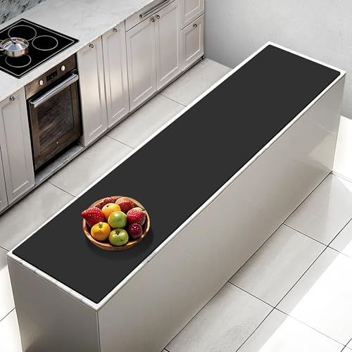 AECHY Extra Large Silicone Mat 78.74”x19.69”x0.08”, Multipurpose Silicone Mat Thick Heat Resistant Mat Shipped Rolled Up Kitchen Counter Mat Nonslip Silicone Mats for Kitchen Counter Black - color: Black, size: 78.7"L x 19.7"W