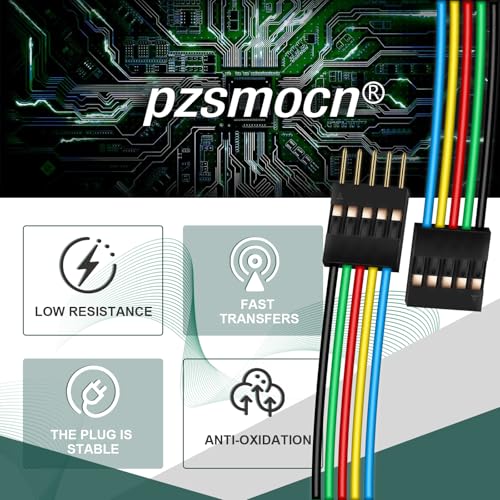 8Sets/56Pcs 24AWG 20cm Dupont 2.54mm 5Pin Black M-F Header Cable - size: 5-Pin, style: Female to Male
