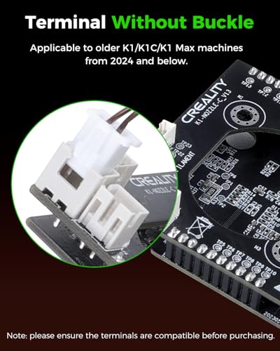 Creality Official K1 Max/K1C/K1 SE/K1 Ceramic Heating Block Kit, Unicorn Quick-swap Nozzle Kit, K1 Max High-Speed Printing Hotend Kit, Supports 300°C High Temperature (Old Terminal Without Buckle) - style: For K1C/K1/K1 Max