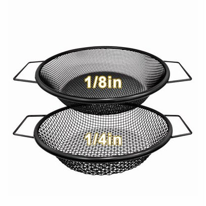 2PCS Soil Sifter for Gardening, Rock Sifter for 5 Gallon Bucket,Compost Sifter Dirt Sifter,Captures Dirt Rocks Sawdust Black Handle Upgrade Version - color: 2Pcs Black