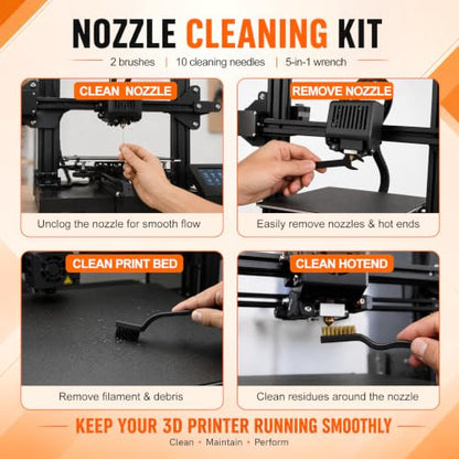 77 PCS 3D Printer Tool Kit with Storage Case,3D Printing Tools Set with Nozzle Cleaning Kit,Deburring Tool,Filament Cutter,Scraper and Accessories for Maintenance,Print Cleaning,Repair and Finishing