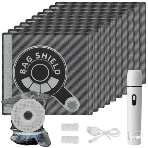 3D Printer Filament Vacuum Storage Bags Kit with Wireless Rechargeable Vacuum Pump, 10pcs Light-Proof & Moisture Resistant Filament Vacuum Sealed Bags, Reusable Vacuum Bags for Filament(12.4" X 13.8") - size: 10 Bags + USB Pump