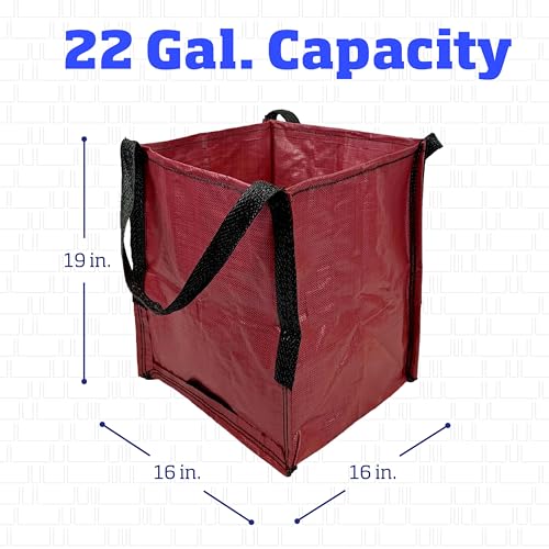 DURASACK Heavy Duty Storage Tote Bag 22-Gallon, Red, Pack of 4 - color: Red, size: Pack of 4
