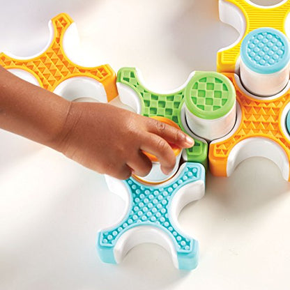 Guidecraft Grippies Stackers - 24 Piece Set, Stem Soft Grip Magnetic Building Toy for Toddlers - style: Stackers - 24 pc. set