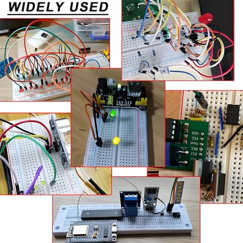 HaoDuoQian 1660 Tie-Points Solderless Breadboard with Aluminum Back Plate Large Breadboard Compatible with Arduino