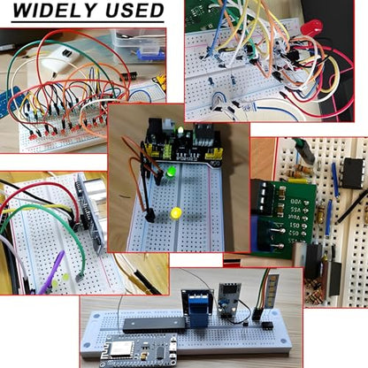 HaoDuoQian 1660 Tie-Points Solderless Breadboard with Aluminum Back Plate Large Breadboard Compatible with Arduino