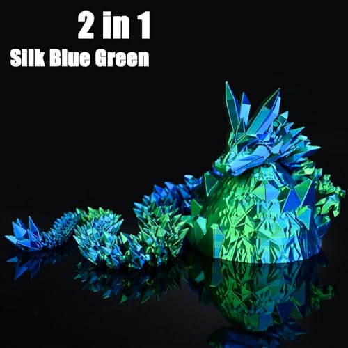 PLA Filament 1.75mm, Silk PLA 3D Printer Filament, Dual Color Filament - Blue Green 1.75 PLA Filament- 2 in 1 Coextrusion 3D Filament PLA 1.75 +/-0.02mm, Fit to AMS, 1kg/Spool - color: Dual-color Blue Green
