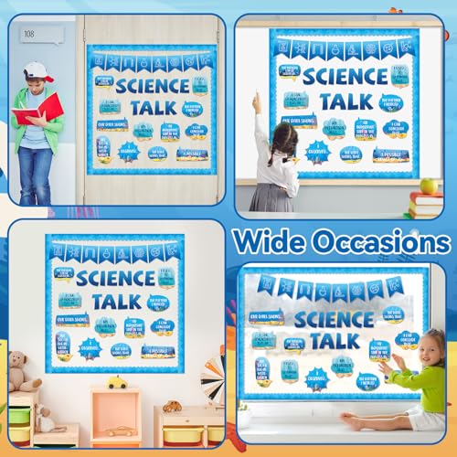 Ocean Science Bulletin Board Set Sea Classroom Decorations Science Talk Bulletin Board Decorations Educational Paper Cutouts for Elementary Middle School Wall Decor Back to School Teacher Supplies - style: Ocean