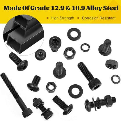2300PCS M3 Hex Socket Head & Button Head Screws Nuts Assortment Kit - size: M3 2300pcs