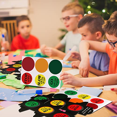 Eaasty 30 Pcs Sunday School Crafts for Kids Traffic Light Religious Crafts