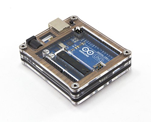 C4Labs Zebra Case Kit for the Arduino Uno R2, R3, R4, R4 WiFi (not Included) - Walnut