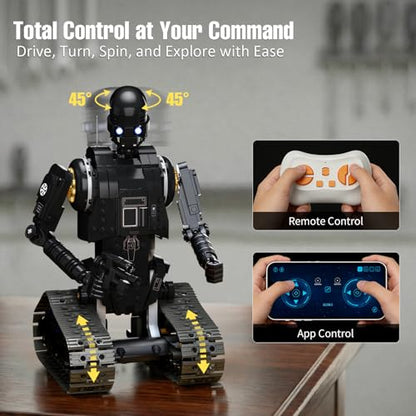 STEM RC Robot Building Kit, Programmable Remote & App Control Robot Toy
