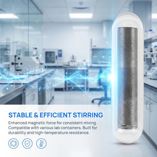 Mobestech Glass Magnetic Stir Bar 1.25 Inch, PTFE Laboratory Stirring Rod for Magnetic Stirrer and Mixer Bar for Scientific Experiments