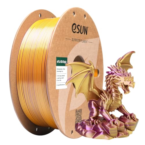 eSUN Silk PLA 3D Printer Filament 1.75mm Purple Gold Dual Color Filament - color: Purple Gold