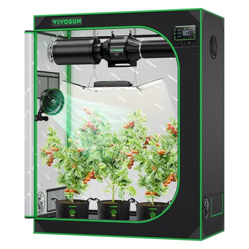VIVOSUN S425 2x4 Grow Tent 48"x24"x60" High Reflective Mylar Tent - size: 48"x24"x60"