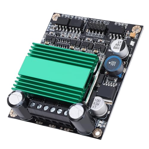 Jectse DC Motor Driver Module, 100A Dual Channel H Bridge Optocoupler Isolation with Heat Sink, for DIY Robot High Power Applications