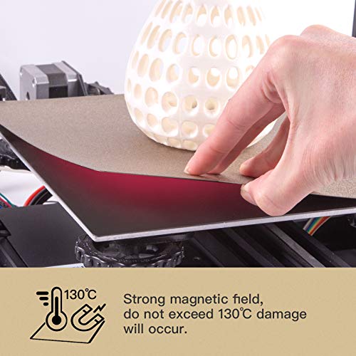 HICTOP 310 * 310mm Room Temperature Textured PEI Sheet Single Side Print Bed | Universal Fit for CR-10 CR-10S Artillery SW-X1/SW-X2 Longer LK1 LK5/LK5Pro, Most 310 * 310mm 3D Printers Anti-Warping - size: 310*310mm, style: Textured One Sided PEI