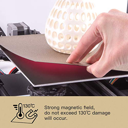 HICTOP 310 * 310mm Room Temperature Textured PEI Sheet Single Side Print Bed | Universal Fit for CR-10 CR-10S Artillery SW-X1/SW-X2 Longer LK1 LK5/LK5Pro, Most 310 * 310mm 3D Printers Anti-Warping - size: 310*310mm, style: Textured One Sided PEI