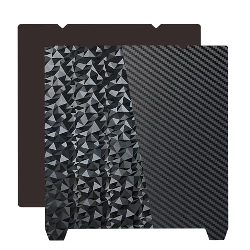IdeaFormer K1 K1C PEO PET Build Plate with Magnetic Plate 235x235mm, Flexible PEO PET Spring Steel Print Bed for Creality K1/K1 SE/K1C/Ender 3 S1/Pro/Ender 5 S1/Ender 3 V3 SE/Ender 3 V3 KE - color: Diamond PEO+Carbon Fiber PET