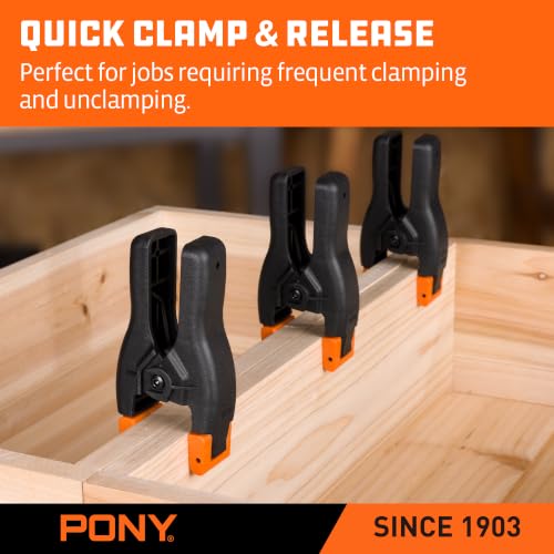 PONY 4-1/2" ADJUST-A-CLAMP Spring Clamp Set, 10-Piece