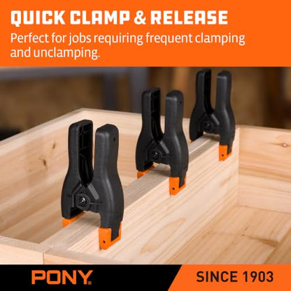 PONY 4-1/2" ADJUST-A-CLAMP Spring Clamp Set, 10-Piece