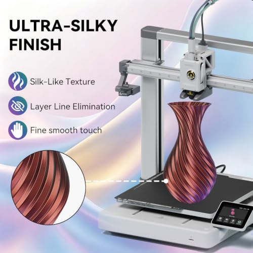 Kingroon Silk PLA Tri Color Filament 1.75mm, Multicolor 3D Printer Filament, Dimensional Accuracy ±0.02mm, 1kg Spool (2.2lbs), for Most FDM 3D Printers, Green Purple Copper - color: 1kg Green Purple Copper