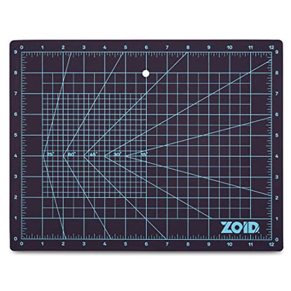 Zoid 9" x 12" Self-Healing Cutting Mat, PVC Grid Mat, Crafting and Sewing Mat for Multiple Projects, Arts and Crafts, Silhouette Cutting, Cyan/Purple BP - style: 9" X 12"