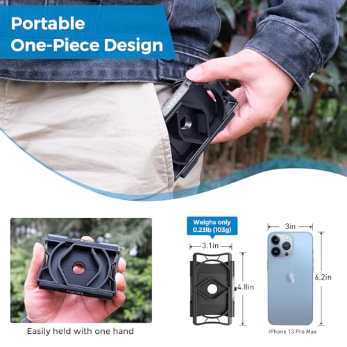 APEXEL 360° Universal Digiscoping Phone Adapter with Bluetooth Remote