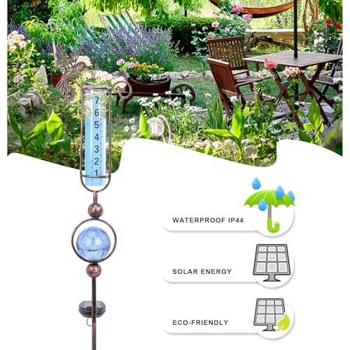 MUMTOP 36 Inch Hummingbird Rain Gauge for Outdoor, Lawn, Yard and Garden - color: Hummingbird