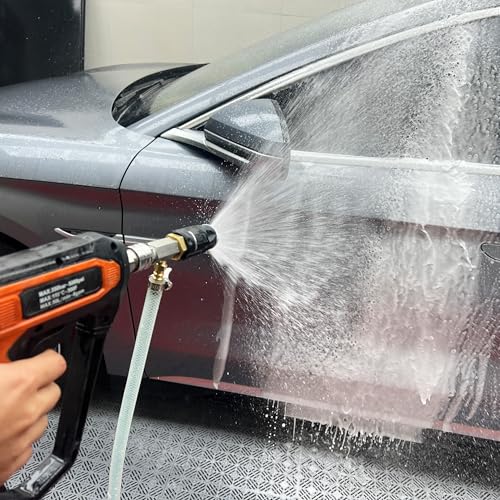 FIXFANS Pressure Washer Long Range Nozzle 2-2.5 GPM with 45 FT Braid Hose - size: 45 FT Hose: 2-2.5 gallon
