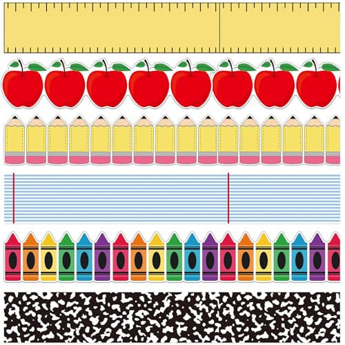 Containlol 118ft Bulletin Board Border Classroom Border, Apple Style - style: Apple Style