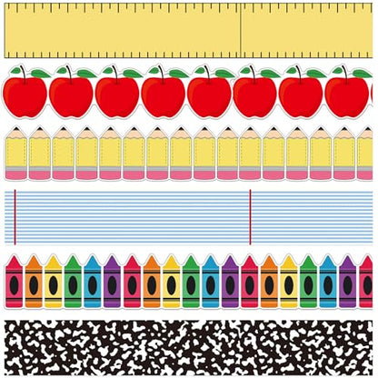 Containlol 118ft Bulletin Board Border Classroom Border, Apple Style - style: Apple Style