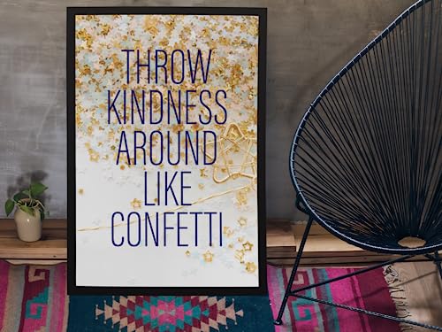 12x18 Homeroom Educational Poster | Inspirational and Motivational Poster | Stylish Classroom Wall Decor | Clever Messages to Motivate Elementary, Middle, and High School Students | Heavy Duty Class - color: Confetti