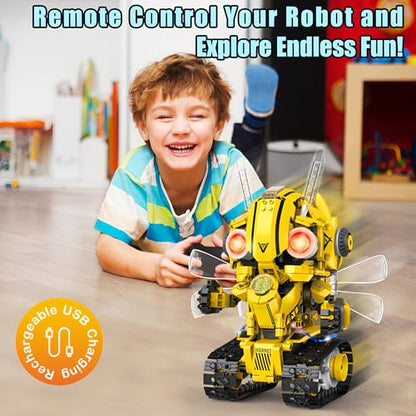 STEM Robotics Kit for Kids 6-12, App & Remote Control Robot Building Kit