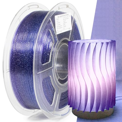 3D Printer Filament PETG Glitter Clear Blue+Purple for Bambu Lab AMS,AMS Lite - color: Hs Glitter Clear Blue+purple