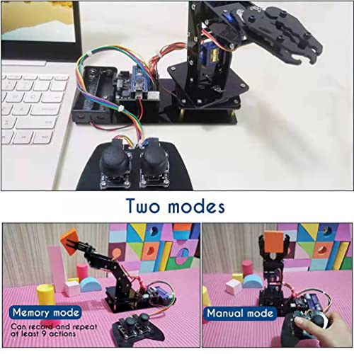 Robot Arm for Arduino, Smart Robot Building Kit That can Memorize and Repeat Movements for Beginners/Teens/Adults to Learn Electronic, Programming, Math and Science