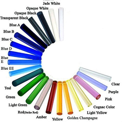 Devardi Glass Boro Rods, COE 33, Mixed Colors, 3 lbs borosilicate solid rods