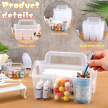Maitys 6 Pcs Classroom Caddy Organizer with Handle, 4 Compartment