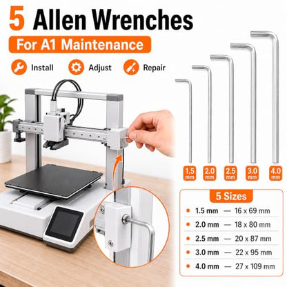 61-Piece 3D Printer Tool Kit for Bambu Lab A1/A1 Combo, Maintenance Set - style: A1 Tool Kit