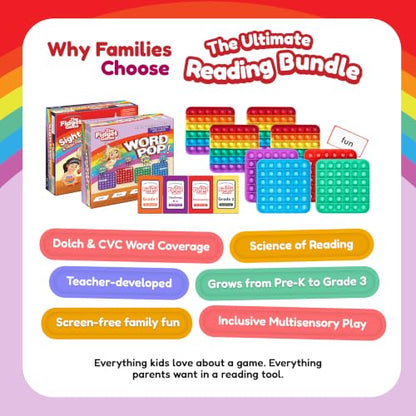 The Fidget Game Ultimate Reading Bundle - Flashcards and Pop Fidget Toys