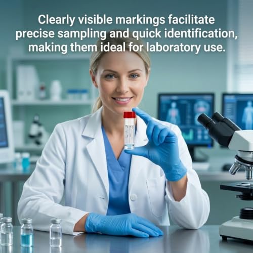 10Pcs Stool Sample Collection Kit,30ml Sample Containers with Label - color: Red