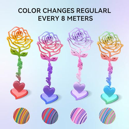 SUNLU Rainbow PLA Filament 1.75mm, 250g Spool Bundle, 3D Printer Filament - color: Pla Bundle-250gx4-2230028