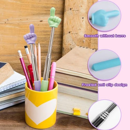 5 PCS Retractable Teacher Pointer Stick for Classroom Kids Reading Finger Pointer Stick for School Kindergarten Elementary, Classroom Supplies