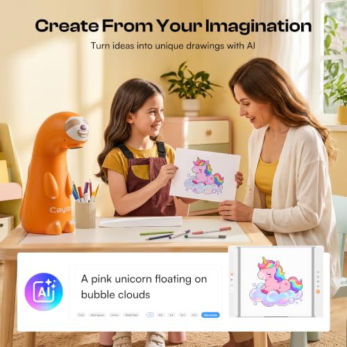 Caydo T3 Joy AI Drawing Projector, Christmas Gift for Kids Ages 4+ - color: T3 Joy