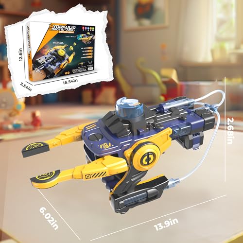Robotic Mechanical Hand STEM Toy, DIY Engineering Kit for Kids 8+ (Yellow) - color: Yellow