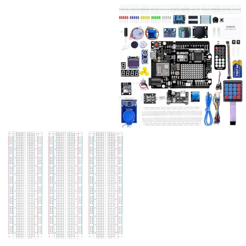ELEGOO 830-Point Boards and UNO R4 WiFi Kit Electronics Project Bundle